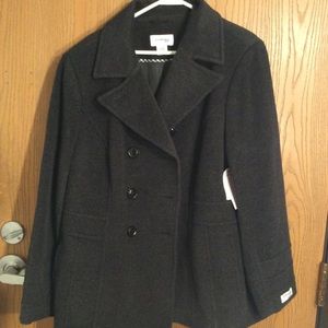 New St. John’s bay women’s  dark charcoal coat 2x